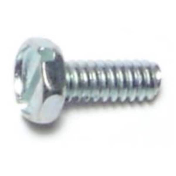 Midwest Fastener #6-32 x 3/8 in Slotted Hex Machine Screw, Zinc Plated Steel, 40 PK 65541 - main